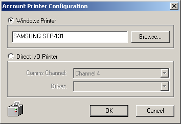 Account Printer Config Dialog