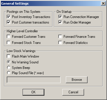General Settings Dialog
