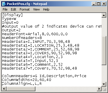 Header Configuration Example