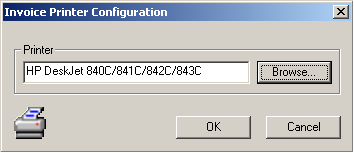 Invoice Printer Config Dialog