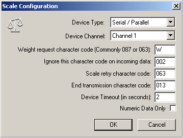 Scale Configuration Dialog