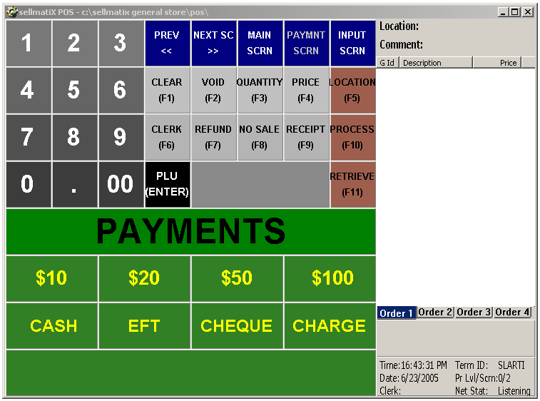 SELLmatix Sample Payment Screen