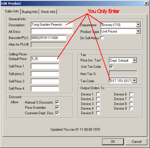 SELLmatix Add on the Fly Screen