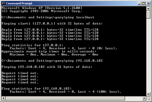 Pinging Network Terminals