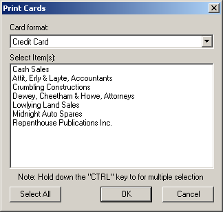 Customer Card Dialog